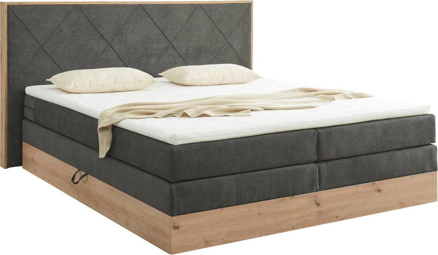 Boxspringbett »Bellevue« 180x200cm inkl. Bettkasten und Topper