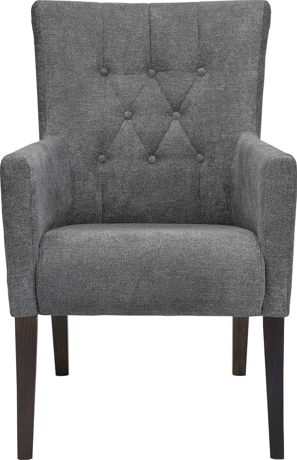 Home affaire Armlehnstuhl »King« mit Knopfheftung blaugrau