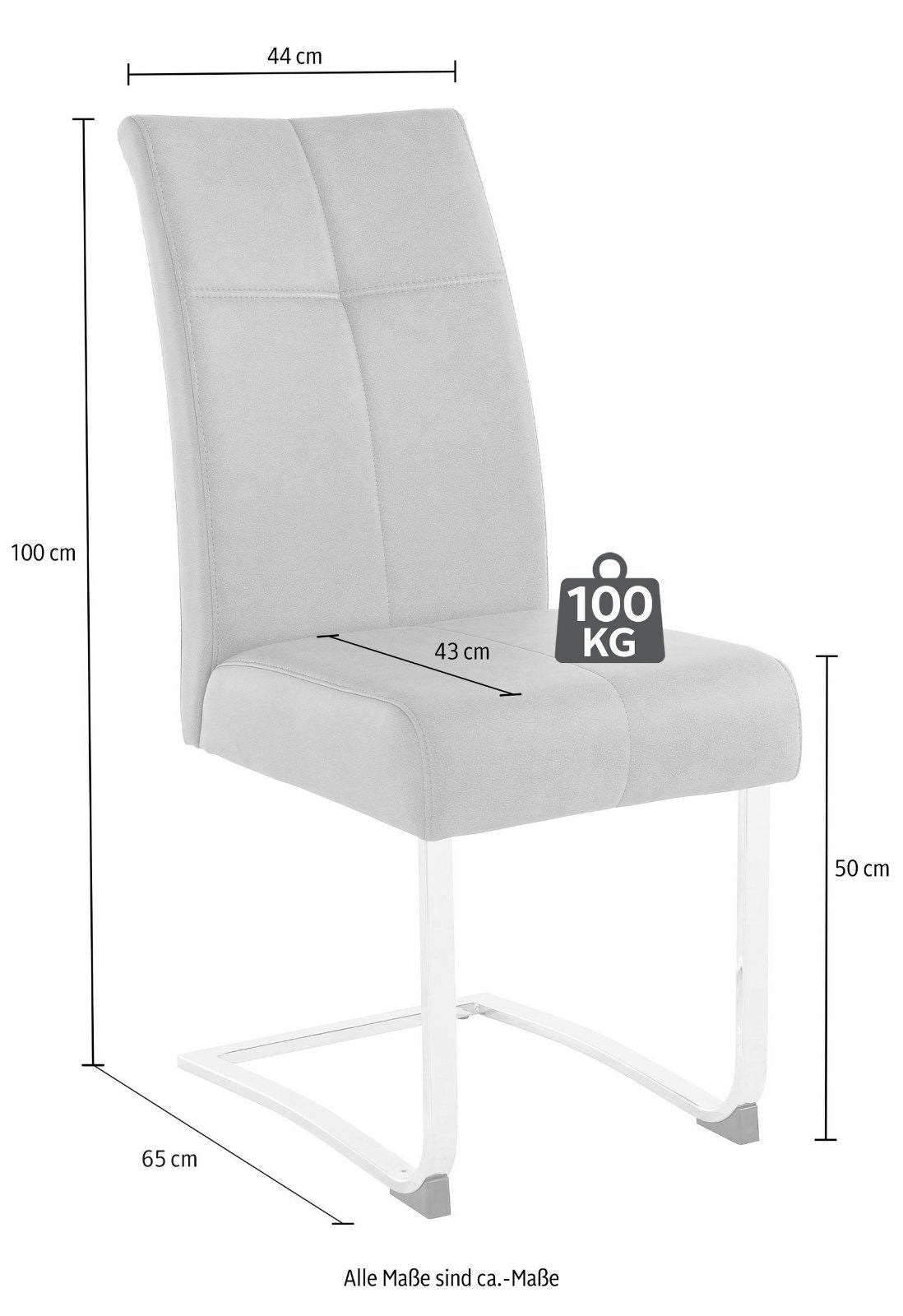 Home affaire Freischwinger »Rab« Set, 2 Stück Webstoff cappuccino