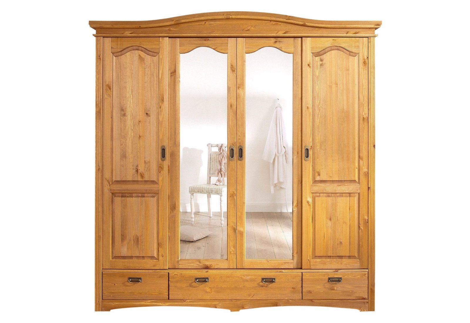 Home affaire Schiebetürenschrank Konrad aus massiver Kiefer