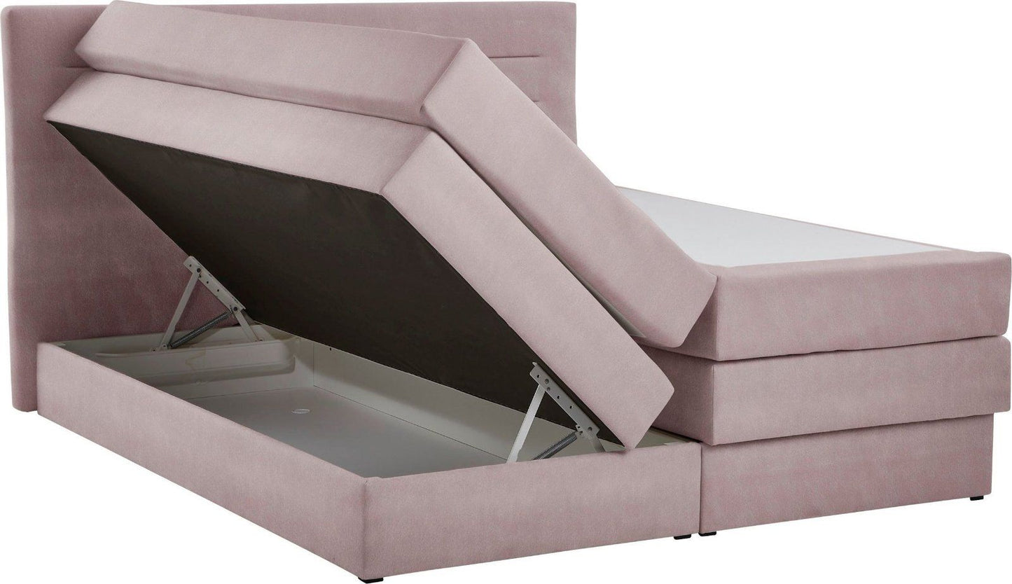 Schlafkomfort Boxspringbett »Berlin«, 180cm, inkl. Bettkasten und Topper