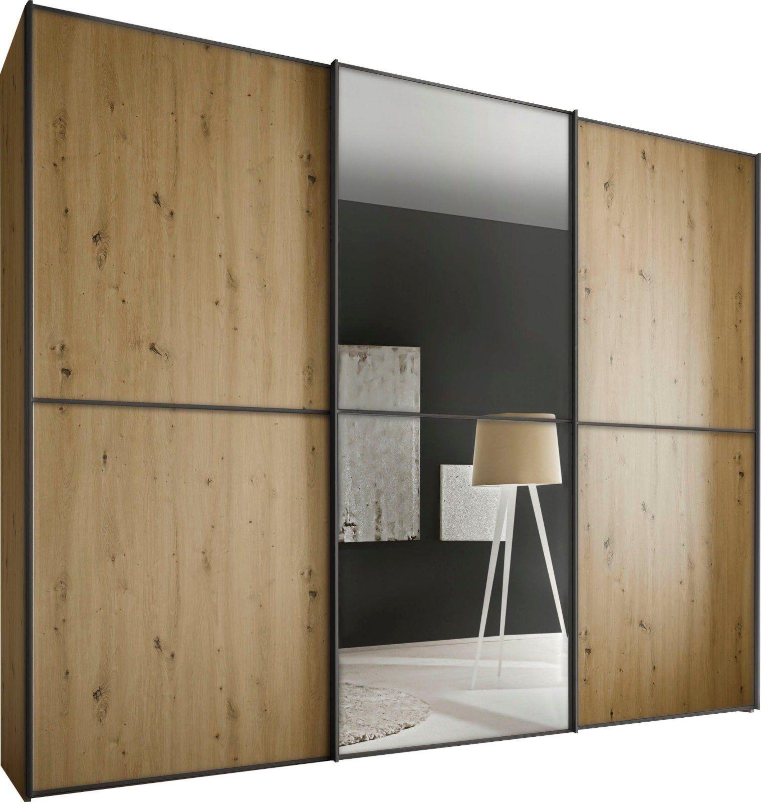 Schwebetürenschrank Sinfonie Plus Mit Spiegeltüre Artisan Eiche