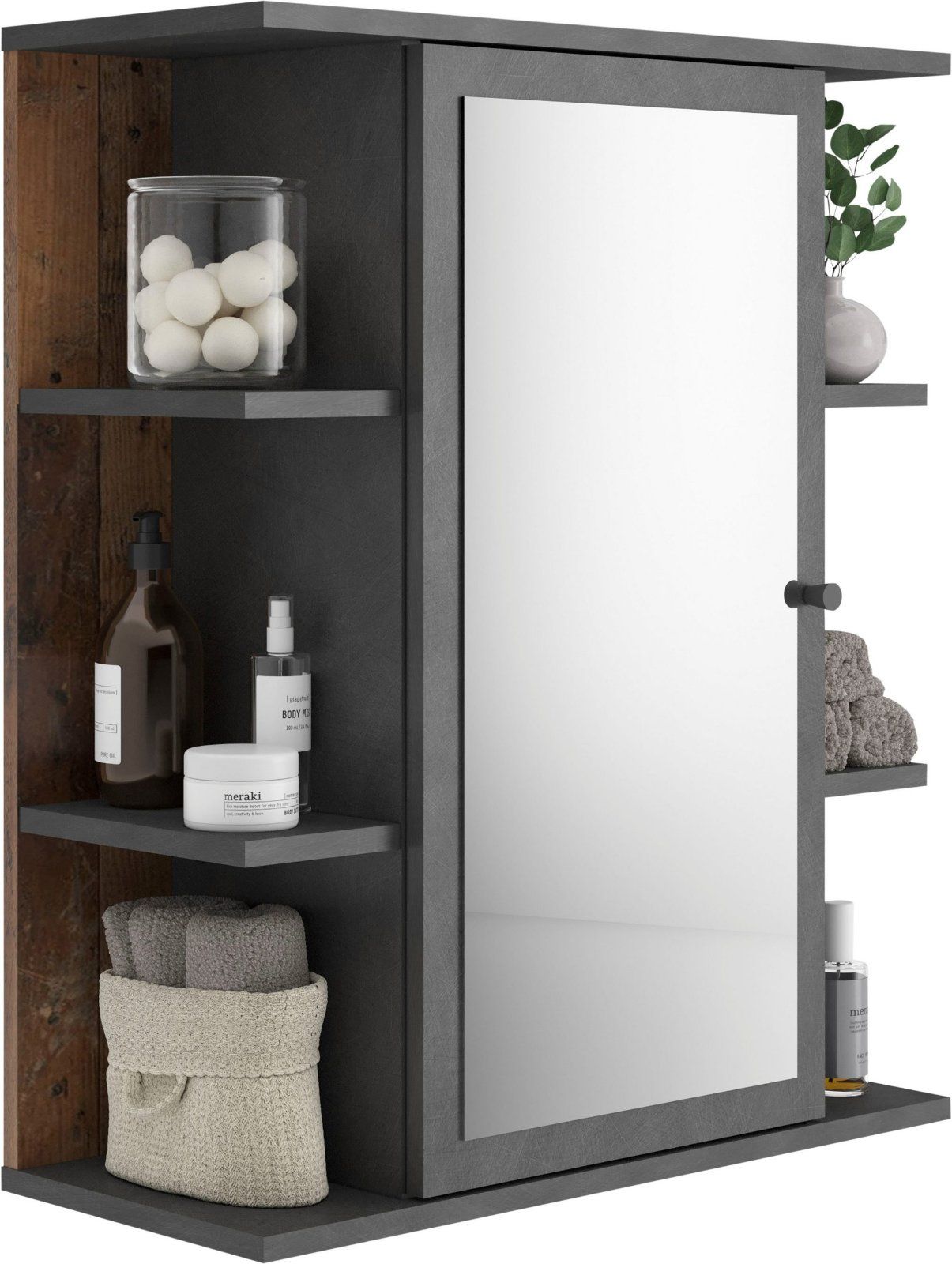 Spiegelschrank »Madoc« mit Tür in matera/old style dunkel