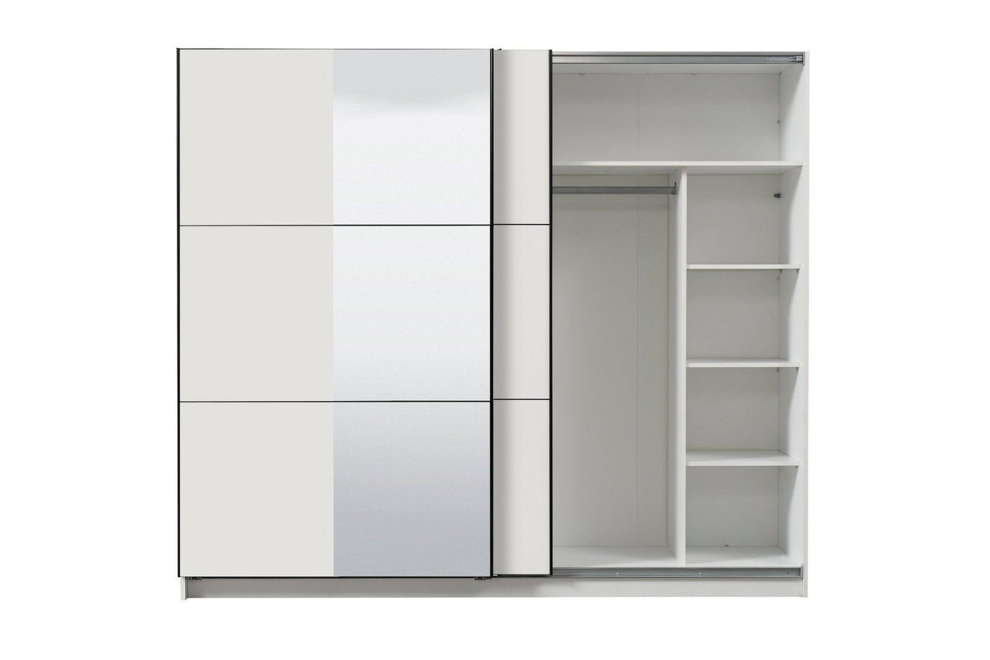 Schwebetürenschrank »Sierra« mit Spiegel in Opaque weiß