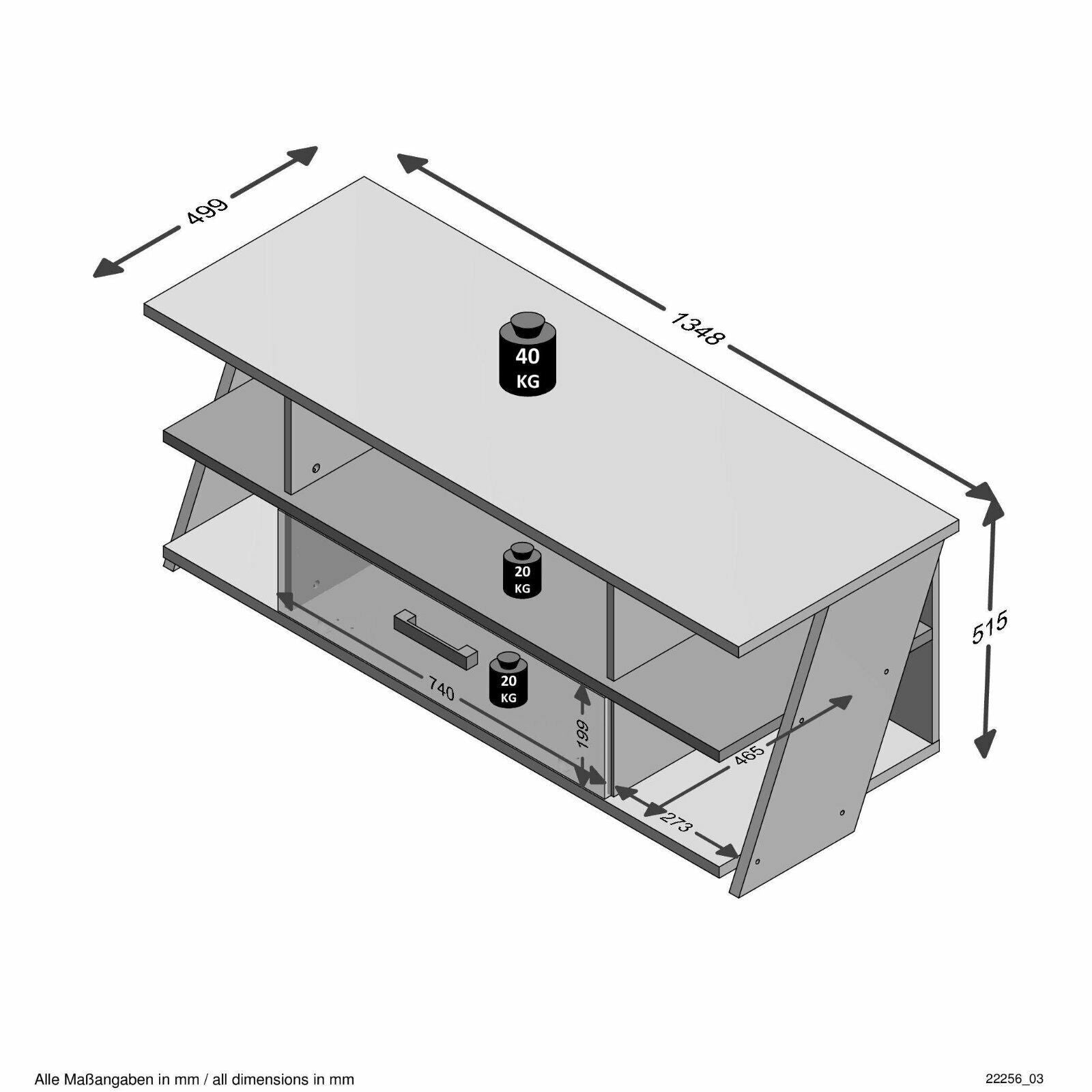 TV-Bank »Nona 5 « in Sandeichefarben, Abs. blau/lavafarben