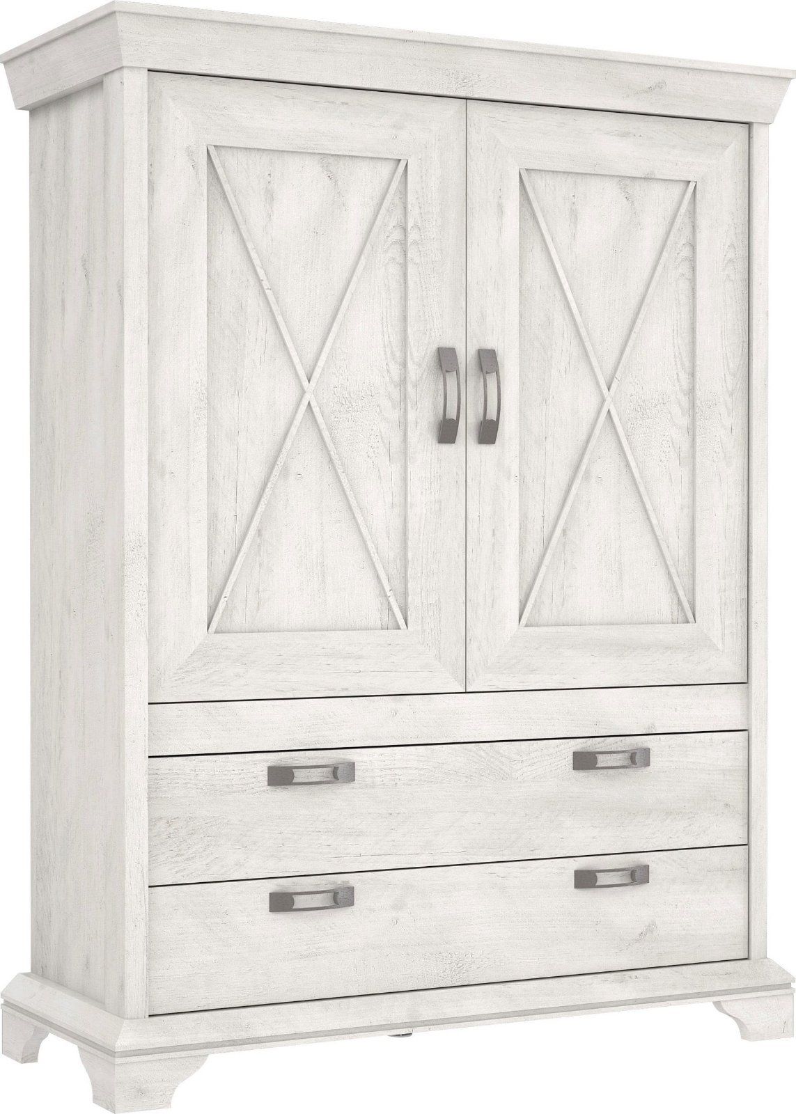 Highboard im dekorativen Landhausstil, Pinia Weiss