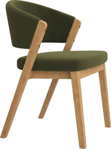 Stuhl- Set »Molino« 4 Stück Microfaser, Eiche Massivholz