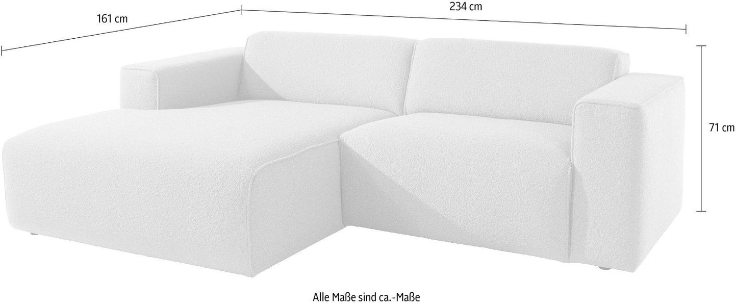andas Ecksofa »Noord« Struktur grob Naturfarben
