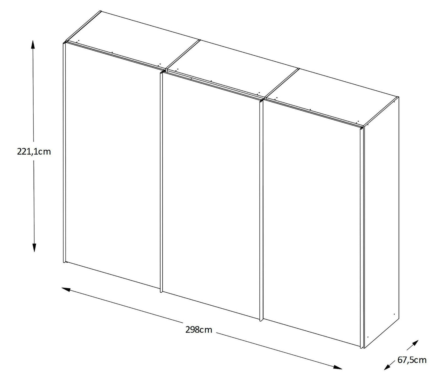 STAUD Schwebetürenschrank Sinfonie Plus Mit Alpinweißglas | Weiß