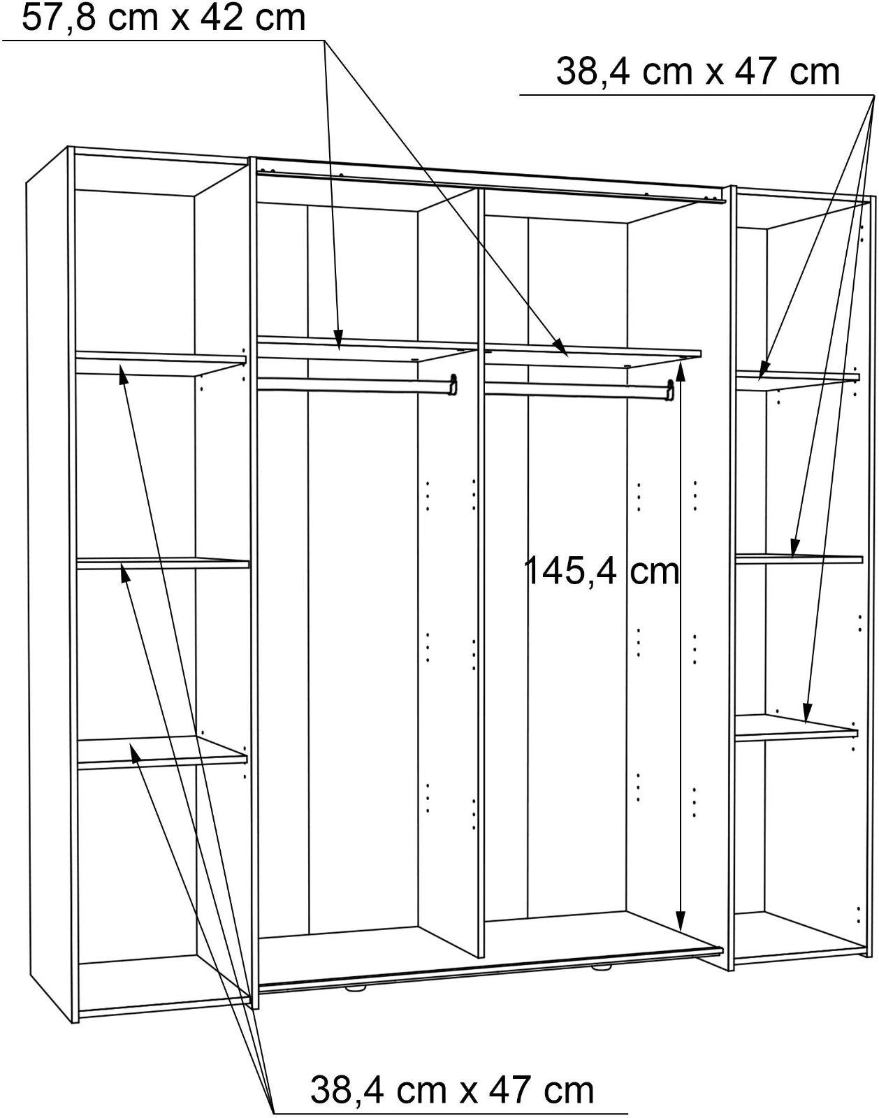 Kleiderschrank »Kalixtus« Sonoma Eiche / Weiß