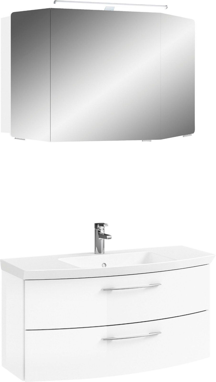 PELIPAL Badmöbel-Set Cassca Sprint, (2-St) Weiß Hochglanz