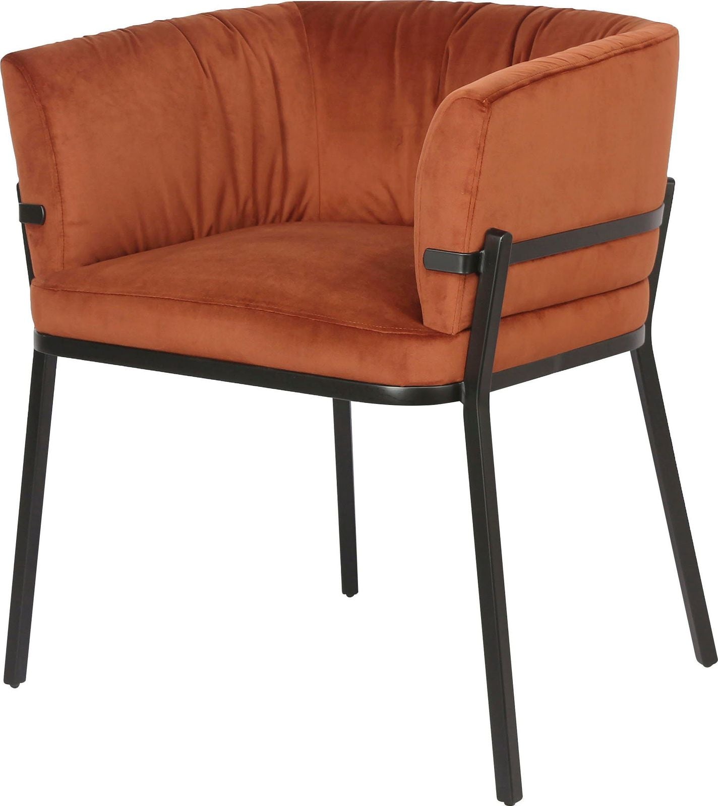 Guido Maria Kretschmer Esszimmerstuhl Fjolla, 4 Stück, in kupferfarben