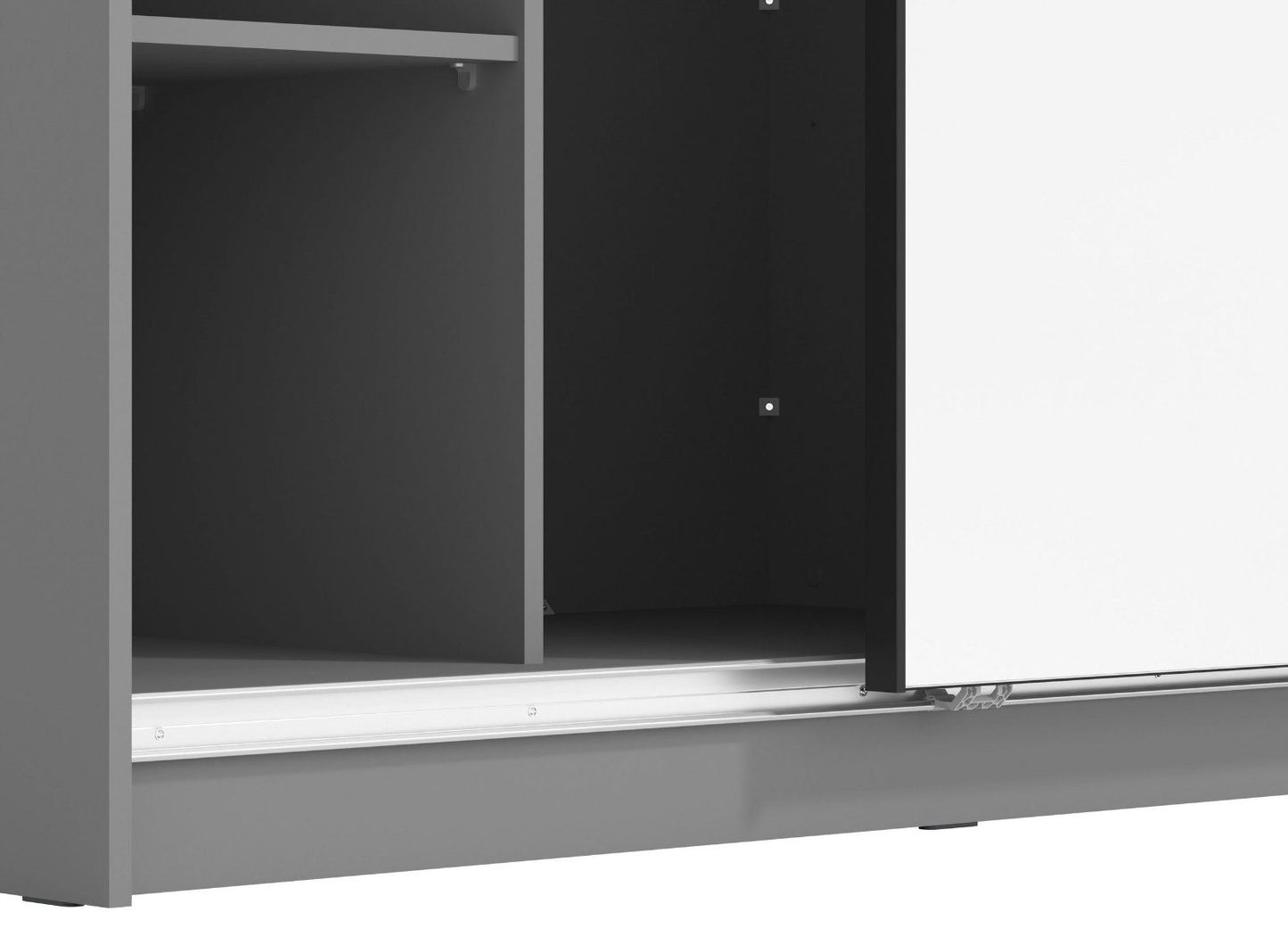 Schwebetürenschrank »Sierra« mit Spiegel in Graphite grau