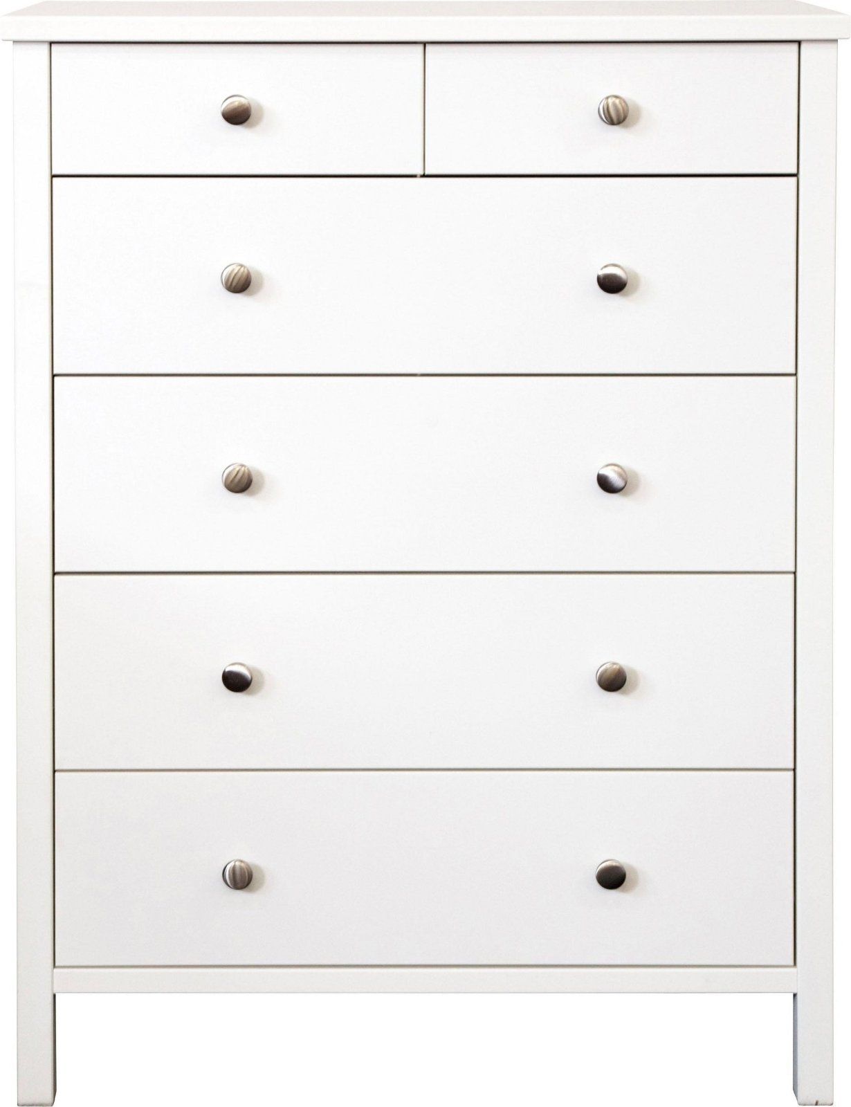 Home affaire Kommode Tromsö, mit 6 Schubladen, Breite 80cm weiß