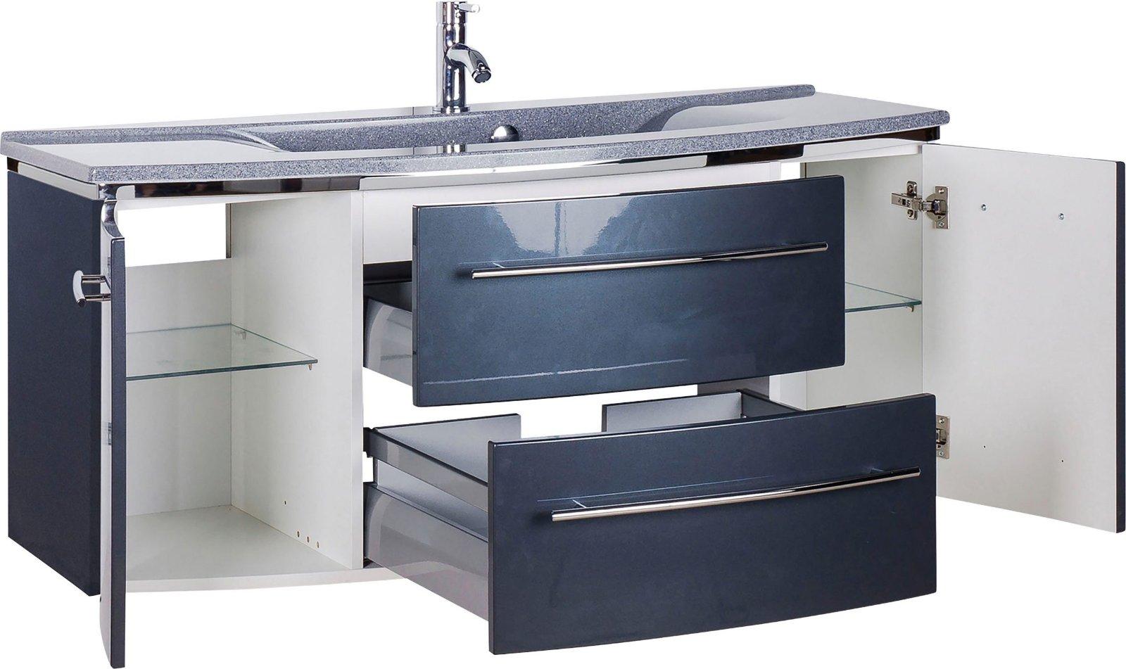 Badmöbel SAPHIR 3040 Mineralmarmor / anthrazit-Granit Grau