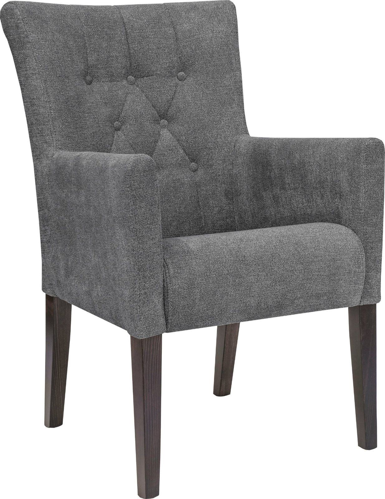 Home affaire Armlehnstuhl »King« mit Knopfheftung blaugrau