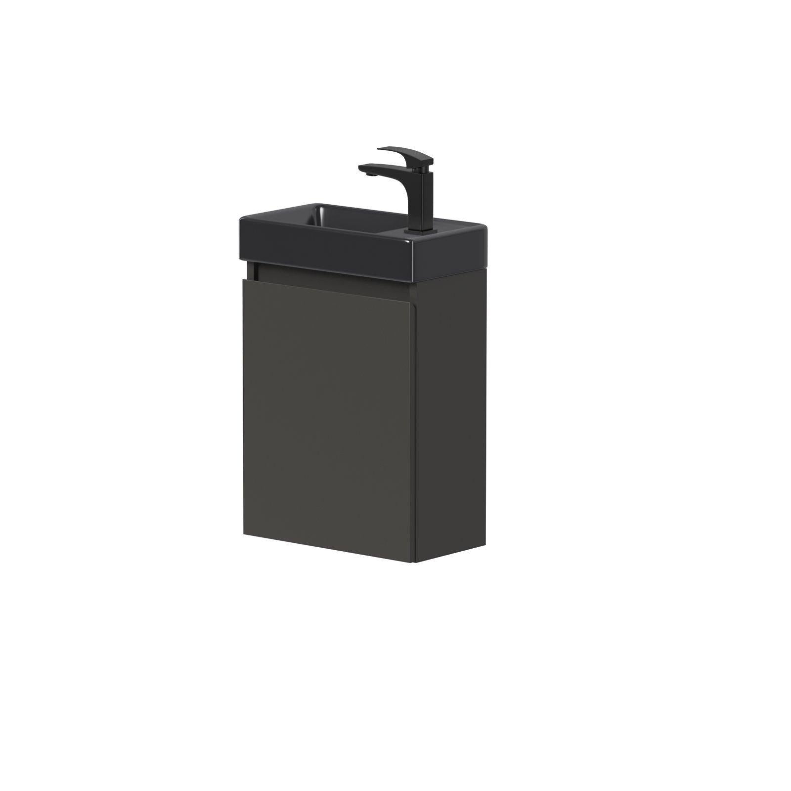Waschtisch Mini Breite 40cm, mit Soft-Close-Funktion in graphite