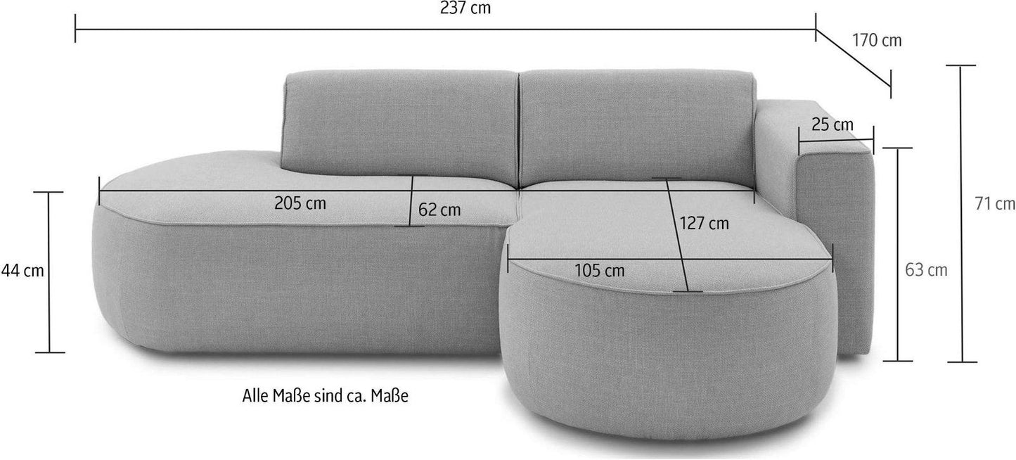 andas Ecksofa Tisso, kompaktes Sofas, modernes, ansprechendes Design
