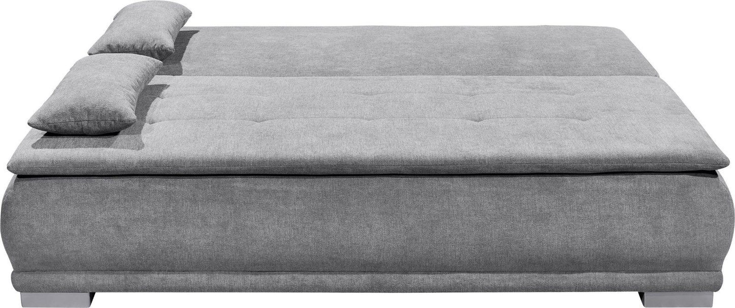 Schlafsofa Luigi, mit Bettfunktion, Bettkasten, dark grey