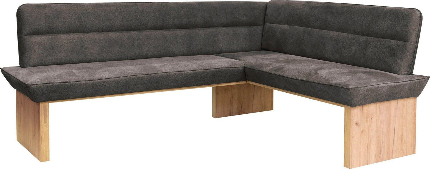 Home affaire Eckbankgruppe »Beluna« in Lederoptik dunkelgrau