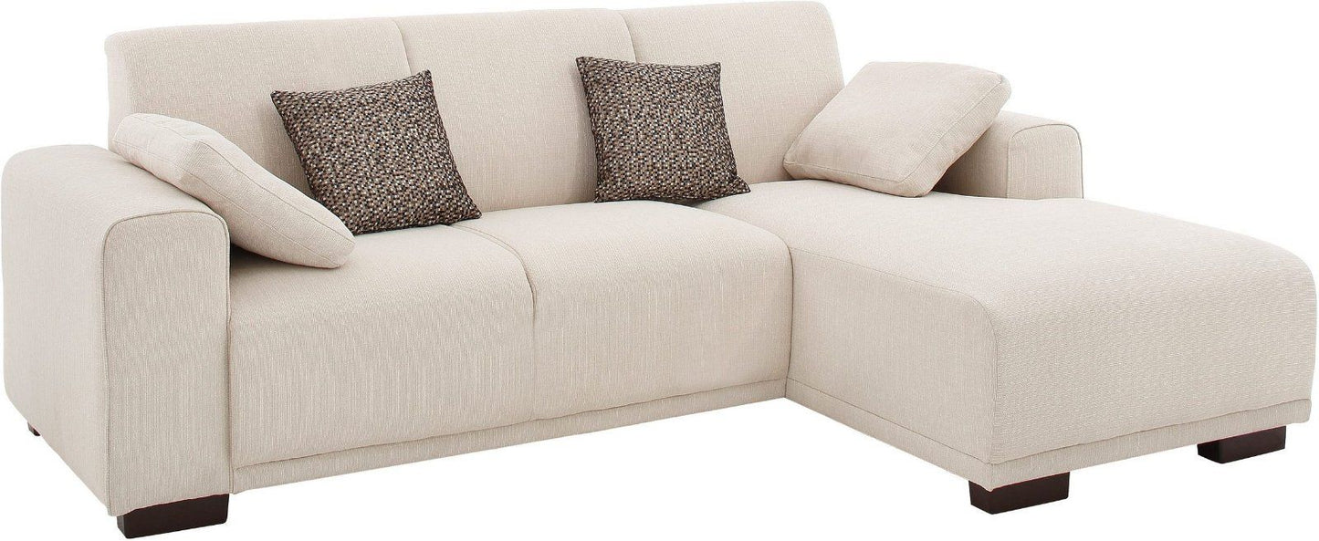 Home affaire Ecksofa Bornholm, Recamiere rechts Struktur natur