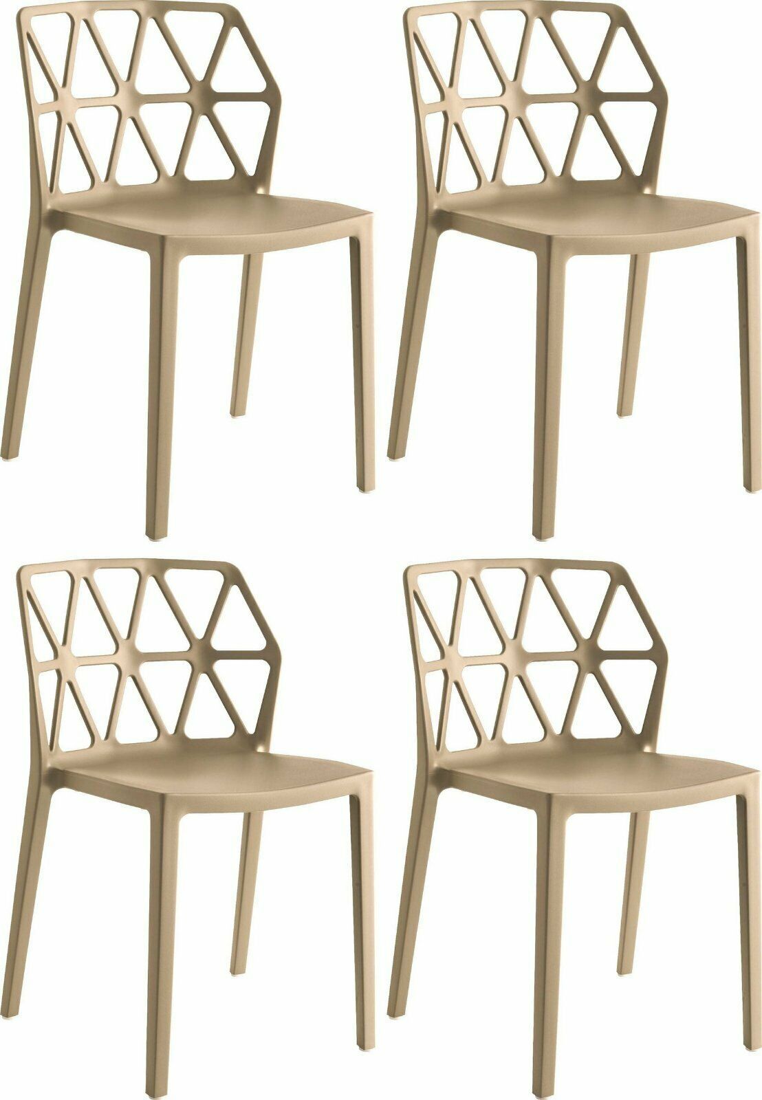 connubia 4-Fußstuhl »ALCHEMIA CB/1056« Set, 8 Stück in haselnussbraun