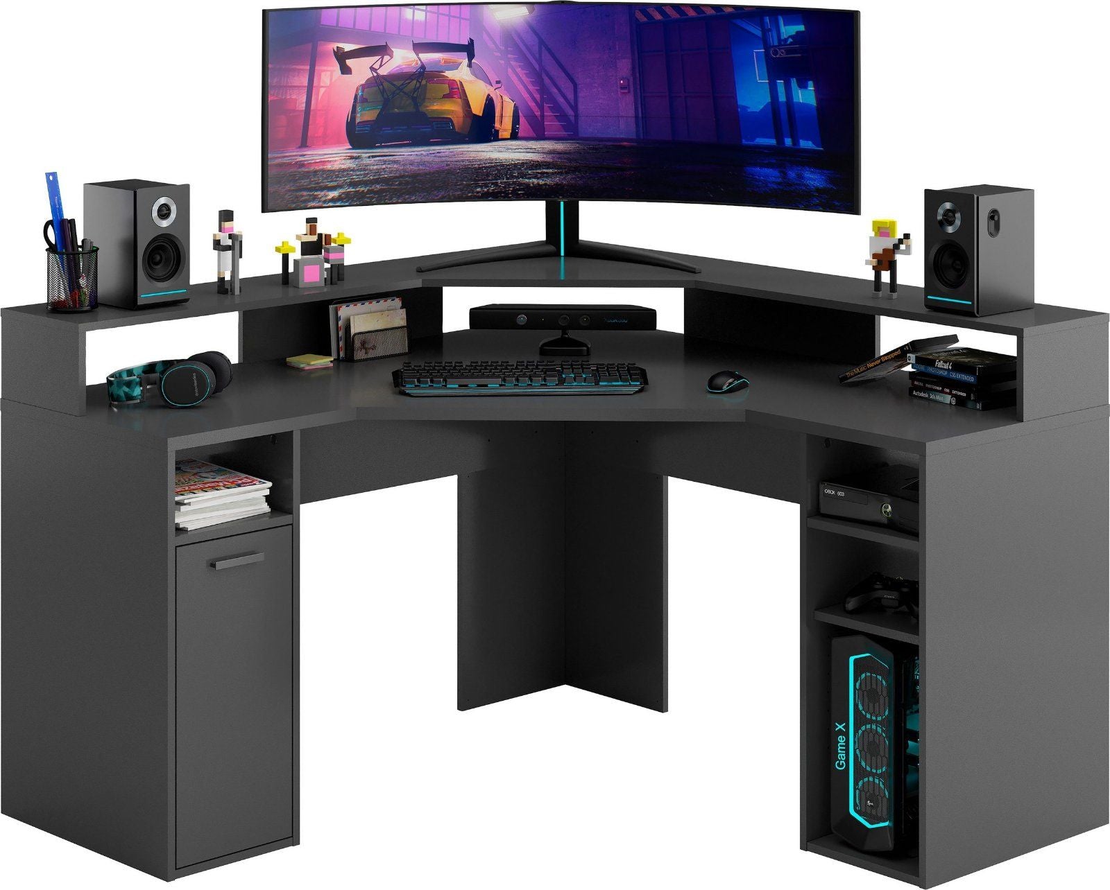 Gamingtisch » Zocker 2 « in anthrazit