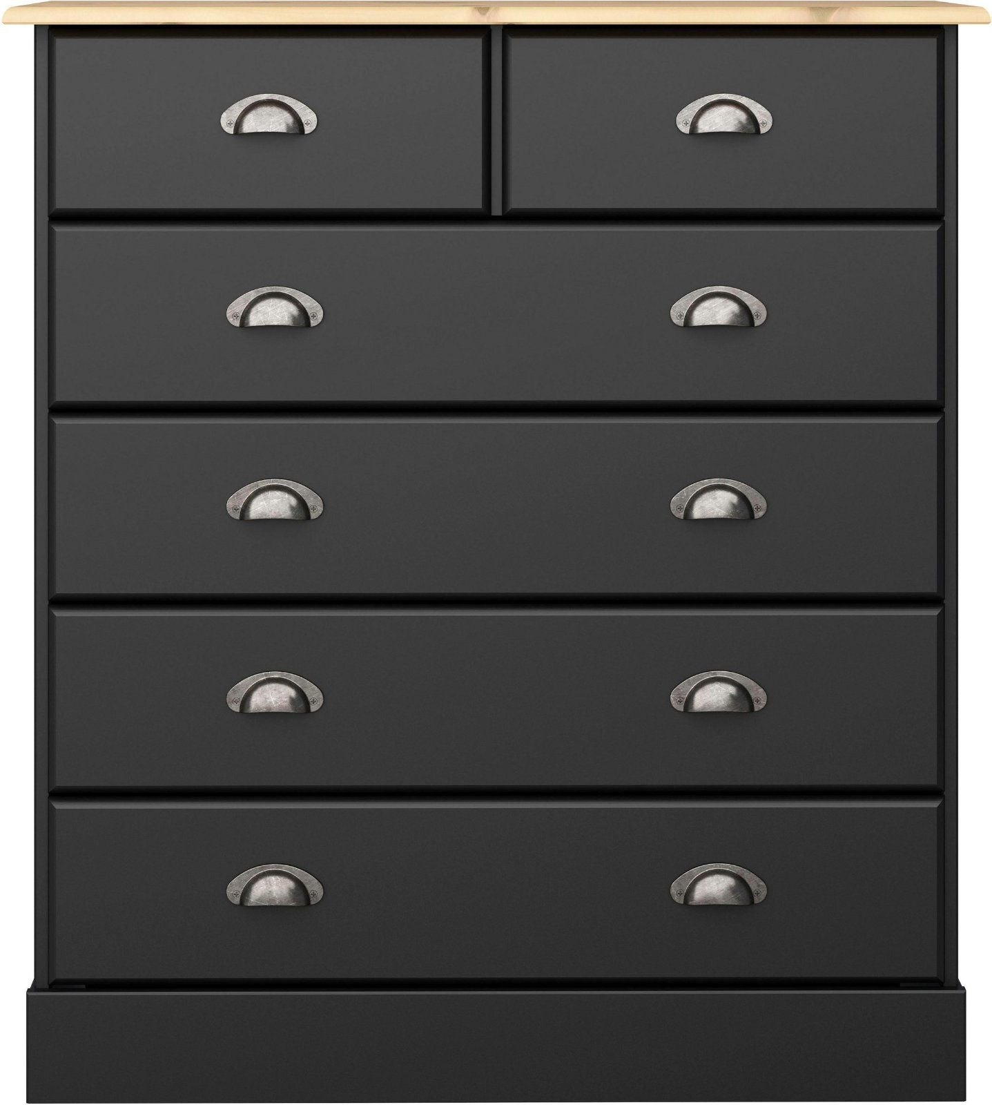 Home affaire Kommode »Nola«, Breite 82 cm in schwarz