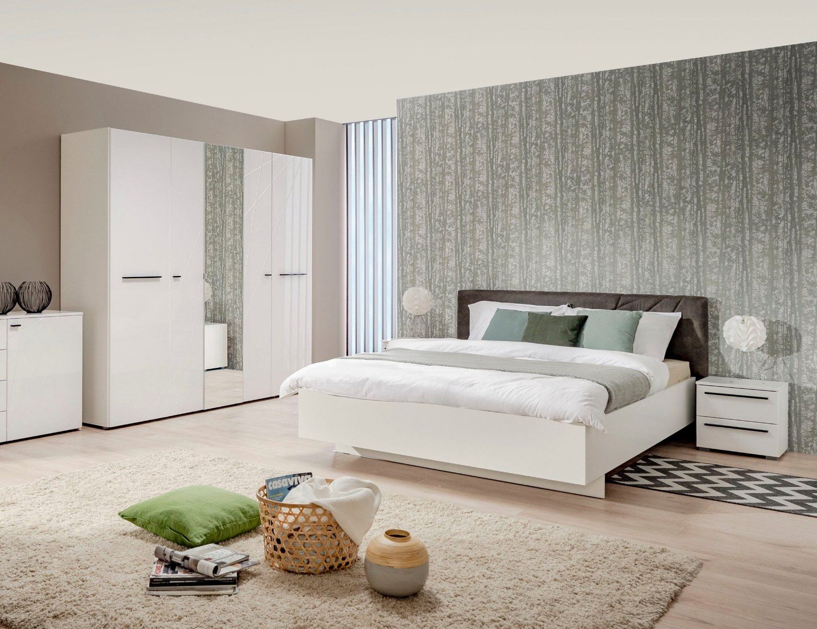 Schlafzimmer-Set »Ksanti«, (4-St) in Hochglanzoptik