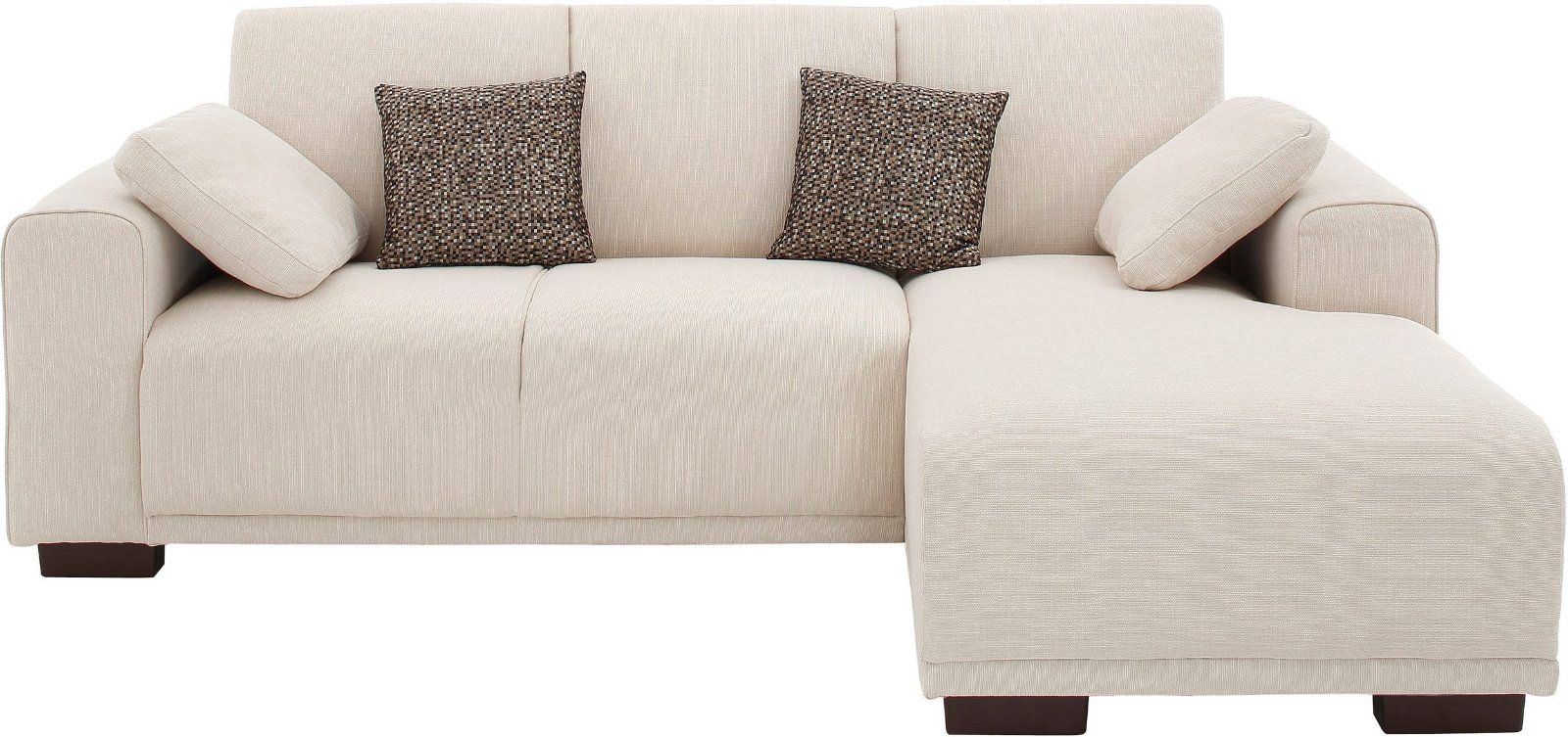 Home affaire Ecksofa Bornholm, Recamiere rechts Struktur natur