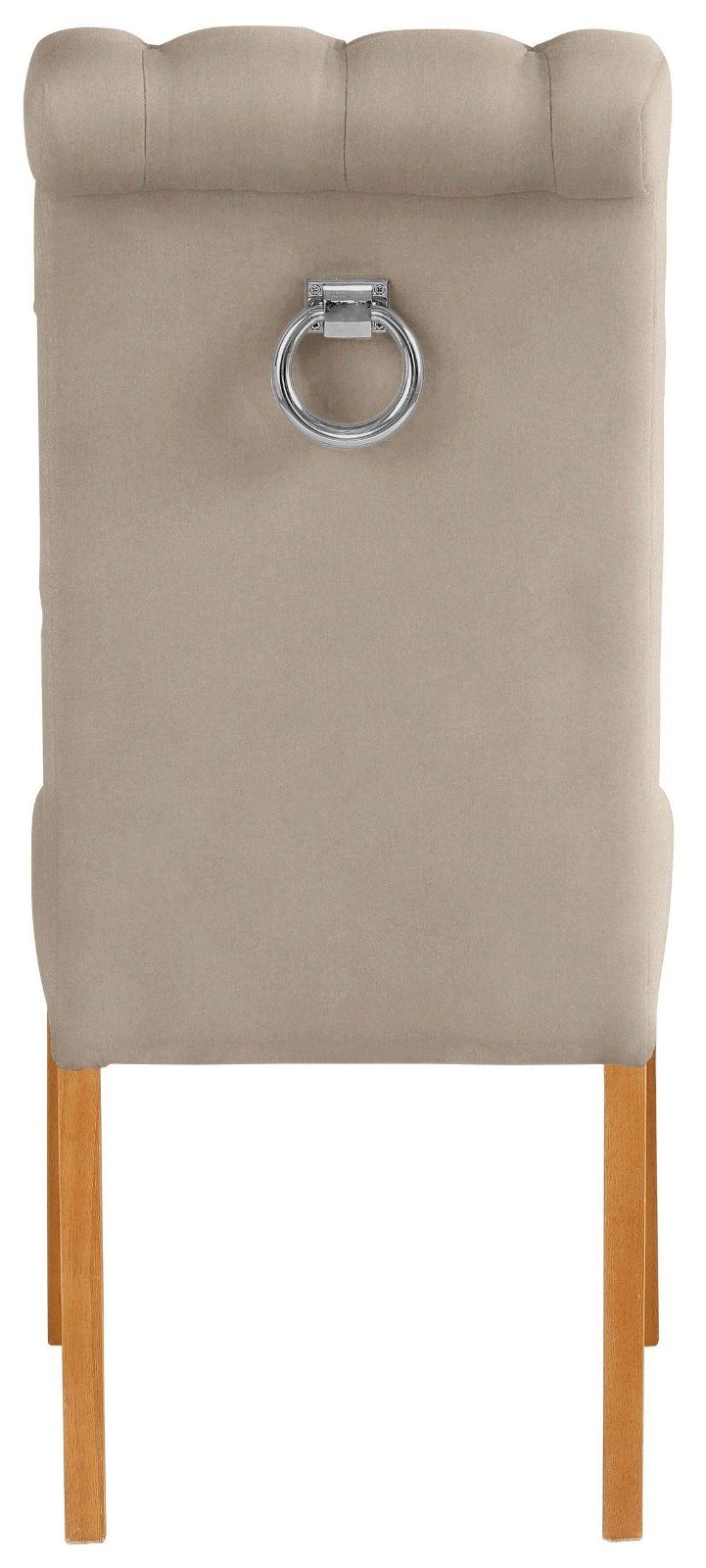 Esszimmerstuhl »Liao« 2er-Set Samtstoff creme