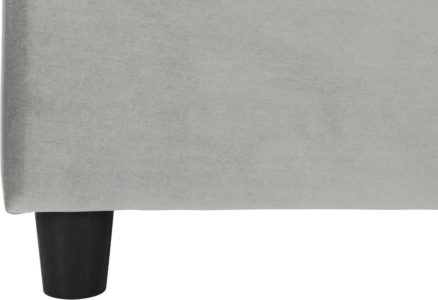 Bettbank Relaxy, gesteppt, mit Staufach 140cm grau