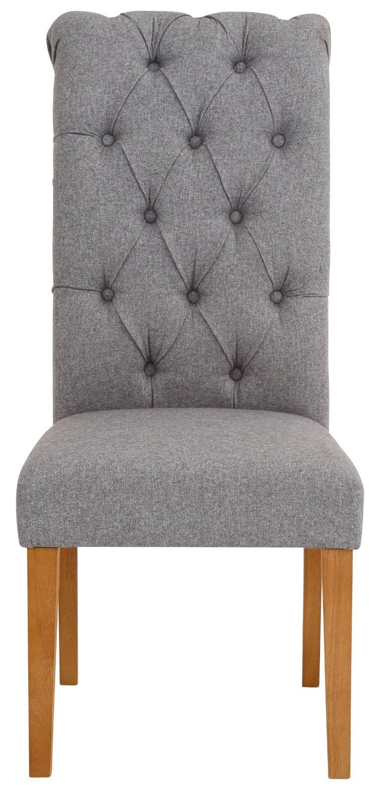 Esszimmerstuhl »Liao« 2er-Set Webstoff-Struktur grau