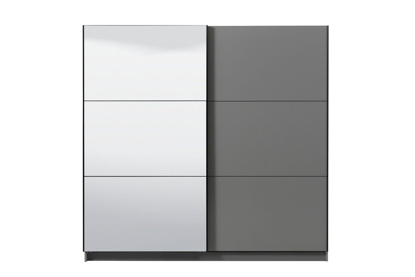 Schwebetürenschrank »Sierra« mit Spiegel in Graphite grau