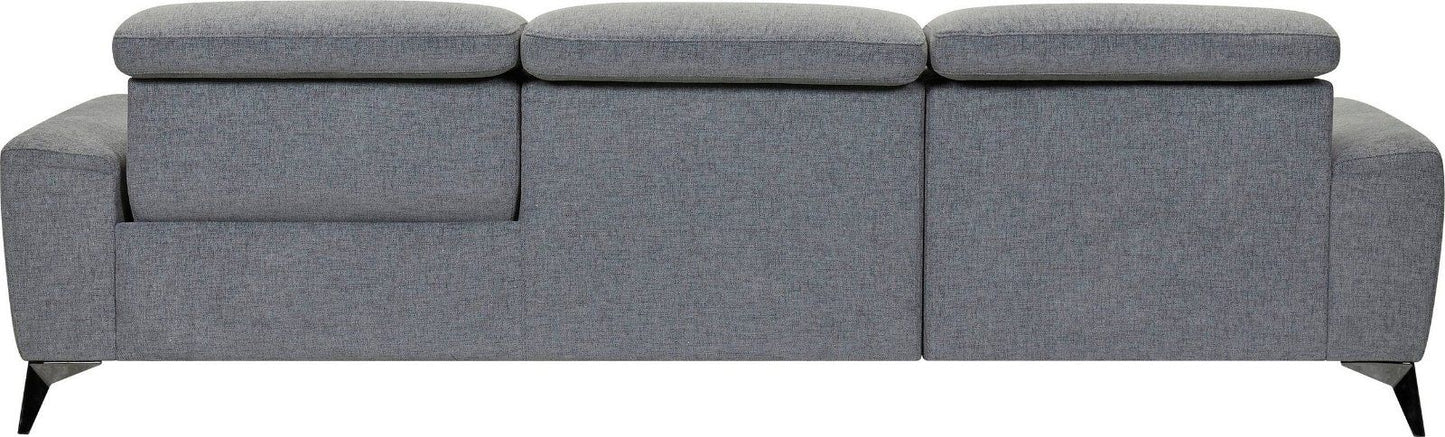 Ecksofa »Theron«,elektrische Relaxfunktion Struktur weich grau
