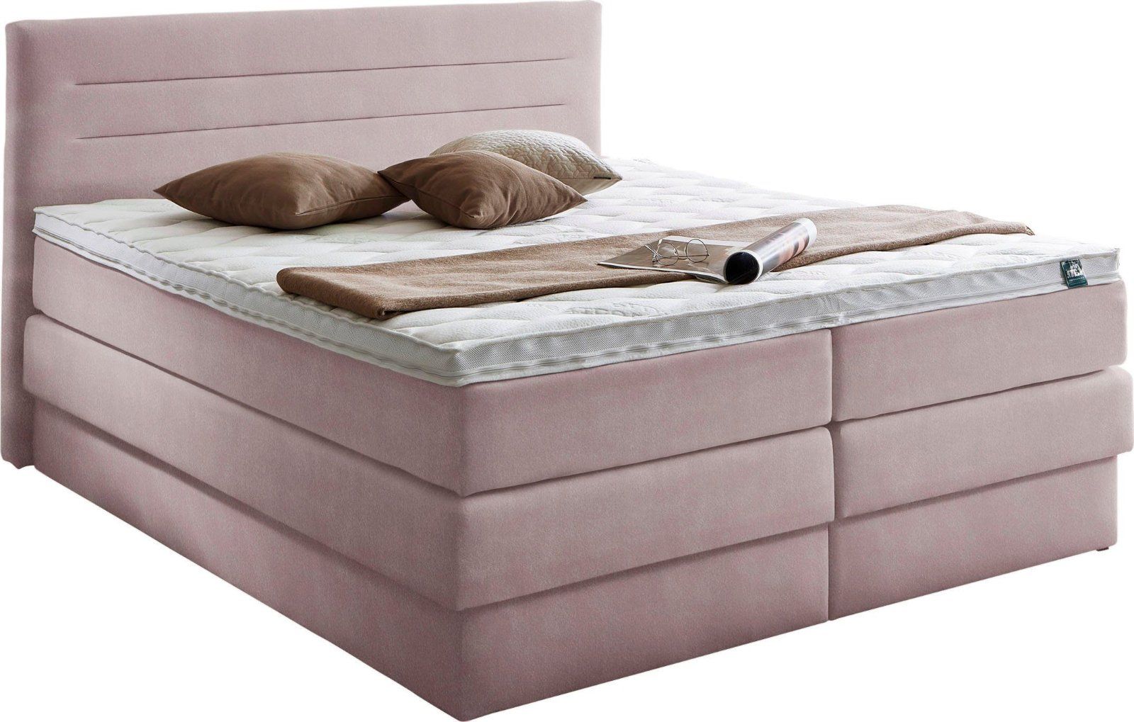 Schlafkomfort Boxspringbett »Berlin«, 180cm, inkl. Bettkasten und Topper