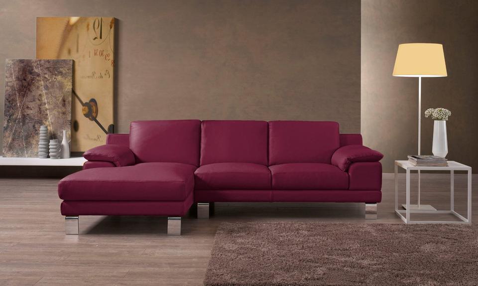 Ecksofa »Shakira« der Marke Egoitaliano Leder NUVOLE in violett