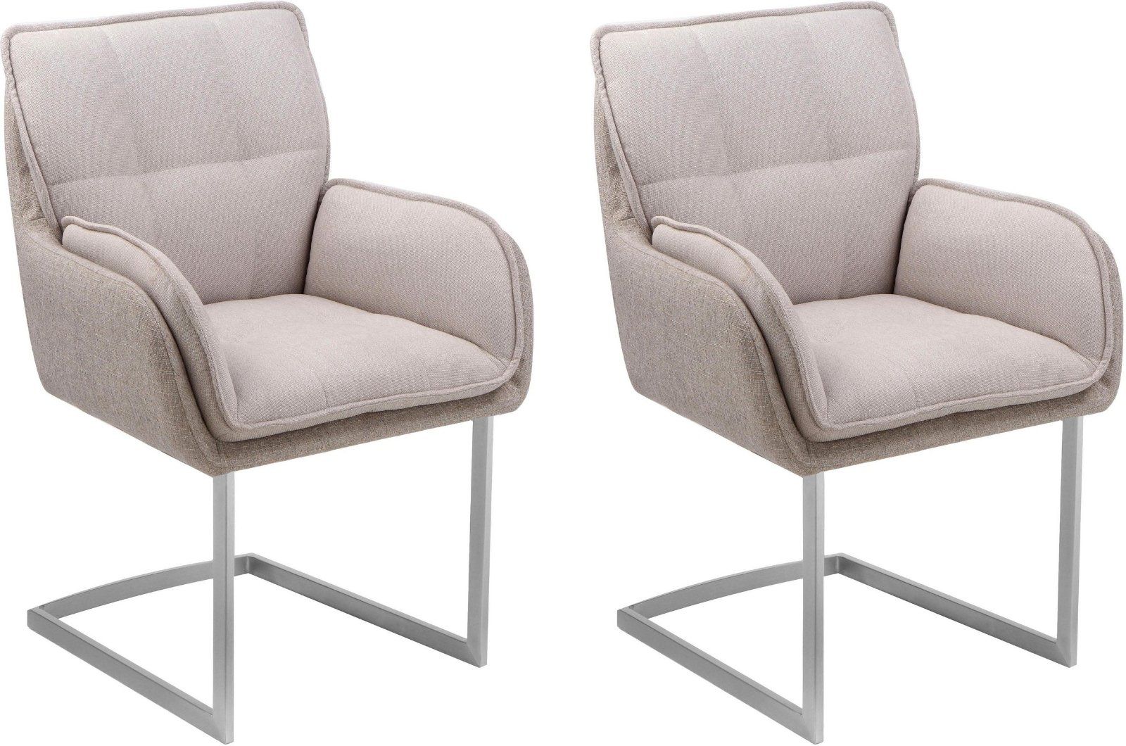 Places of Style 4er-Set Esszimmerstuhl Durham in cremefarben