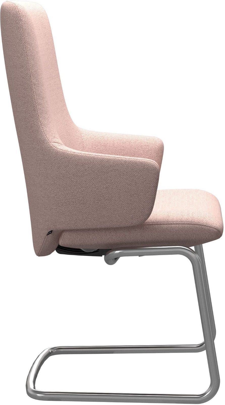 Stressless® Polsterstuhl Laurel, High Back mit Armlehne, Größe L, mit Beinen aus Stahl in Schwarz matt