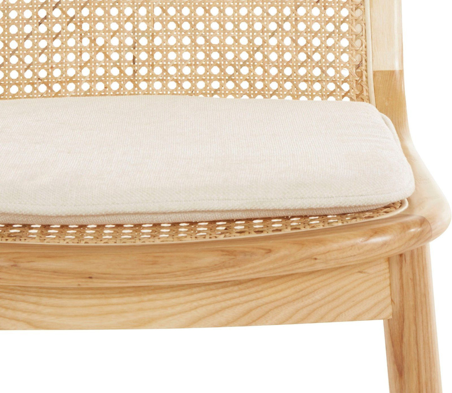 Essgruppe »Mavie« Set, 5-tlg Massivholz mit Rattaneinsatz