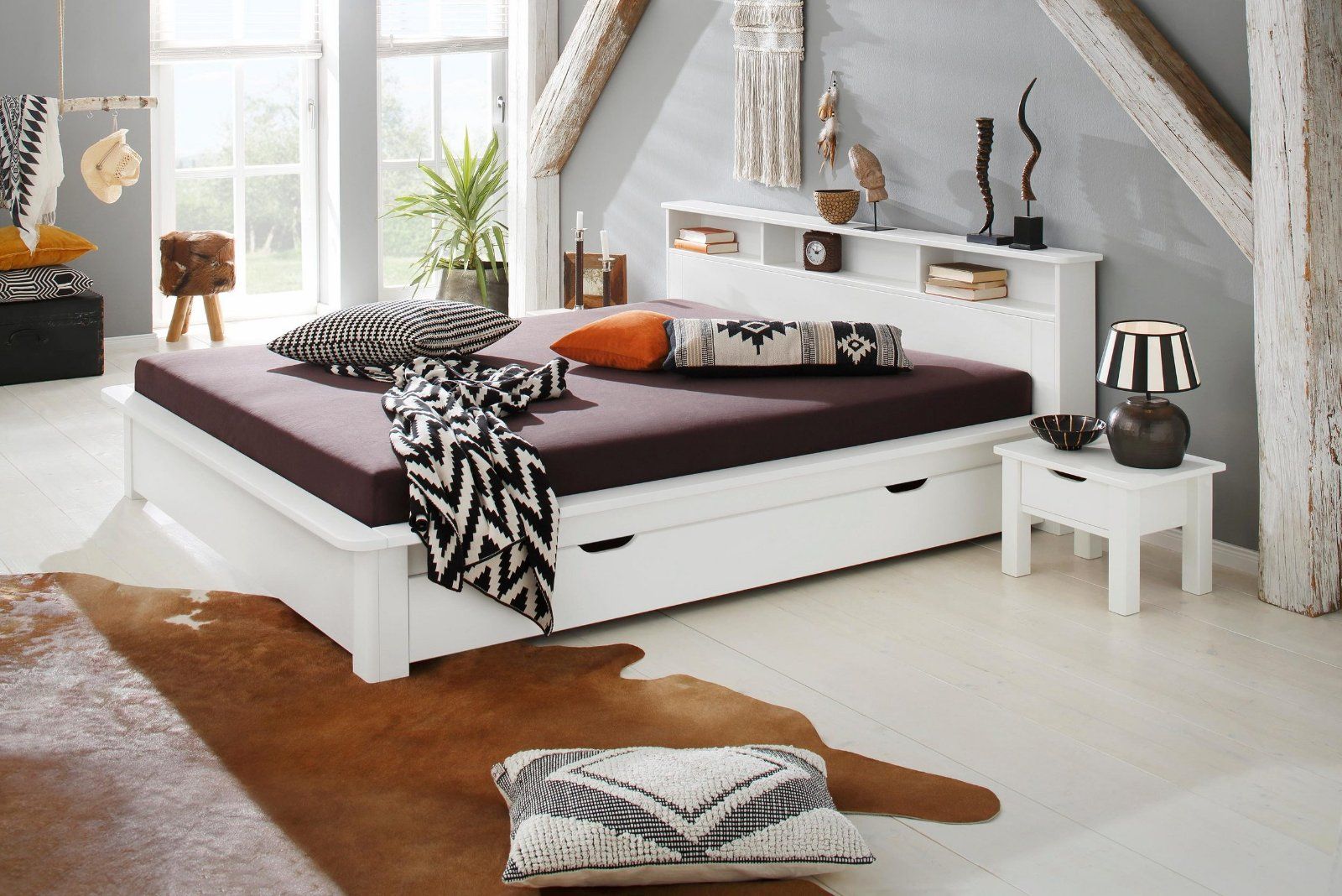 Home Bett mass aus mit Rollrost »Kero« affaire 180x200cm und Schublade
