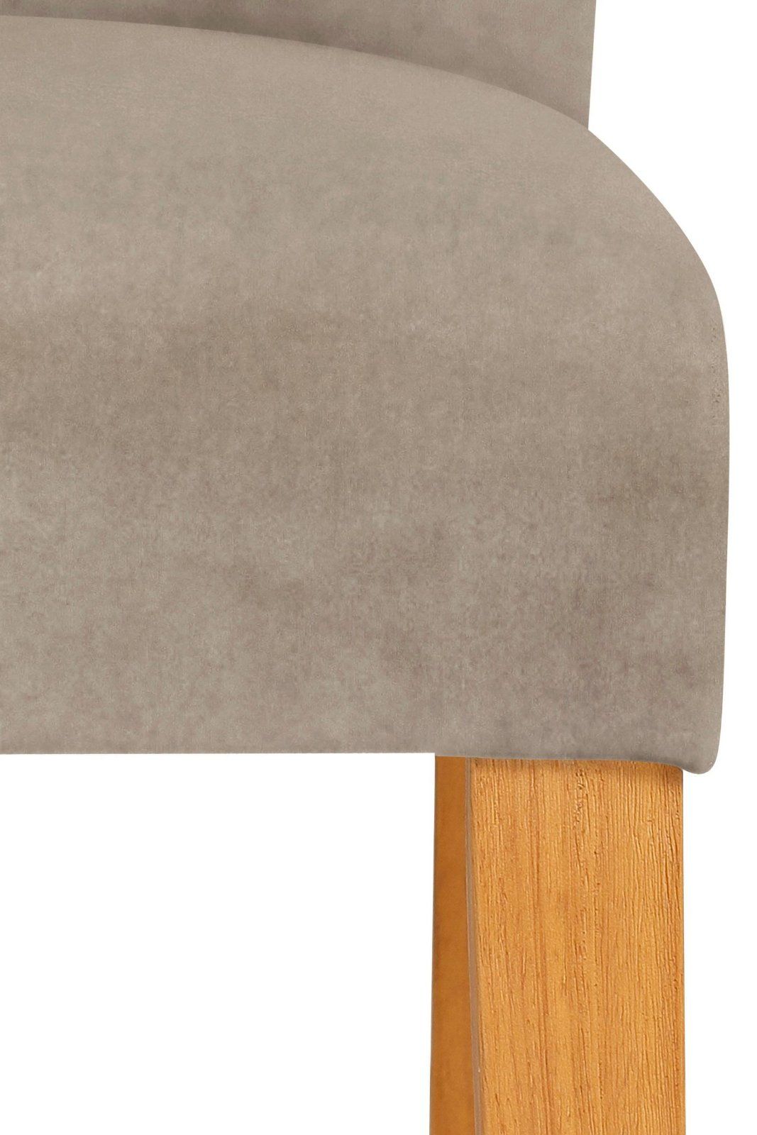 Esszimmerstuhl »Liao« 2er-Set Samtstoff creme