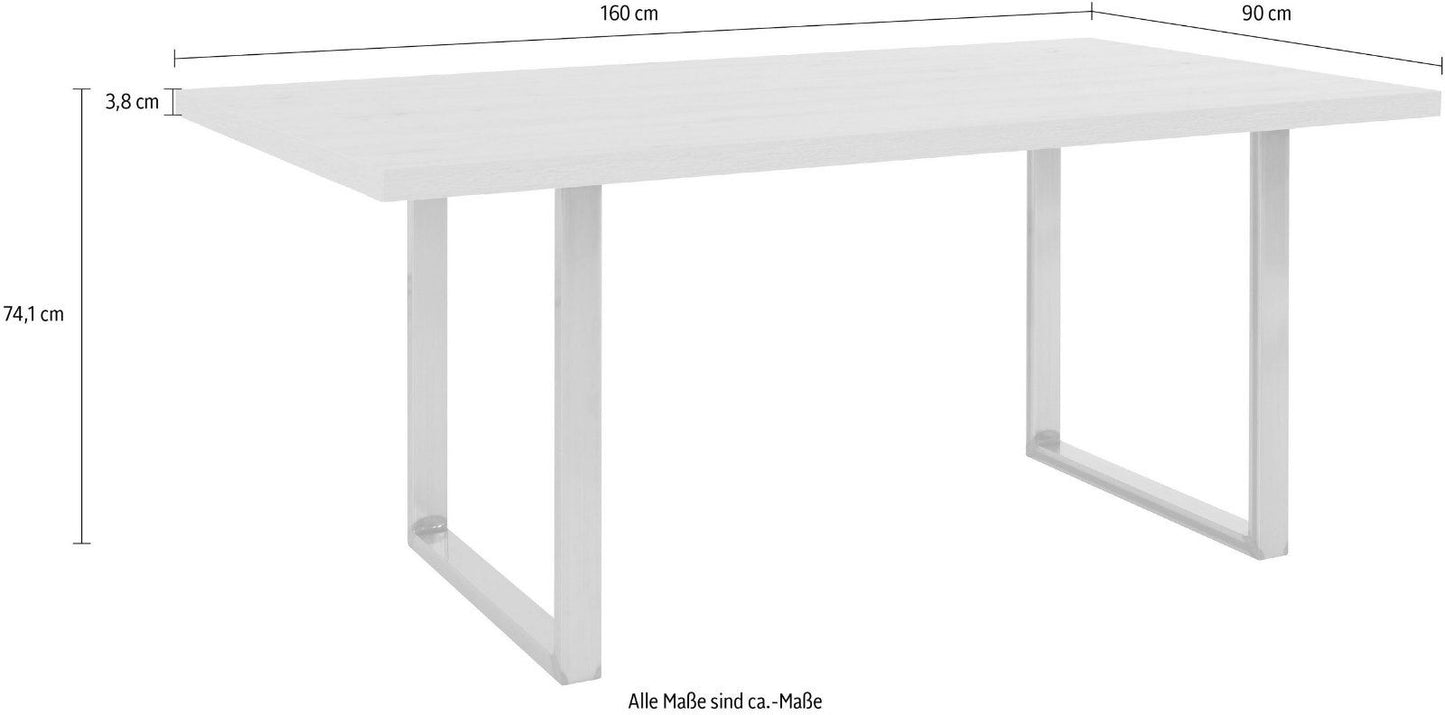Esstisch, Breite 160 cm, Kufengestell im Industrial Look