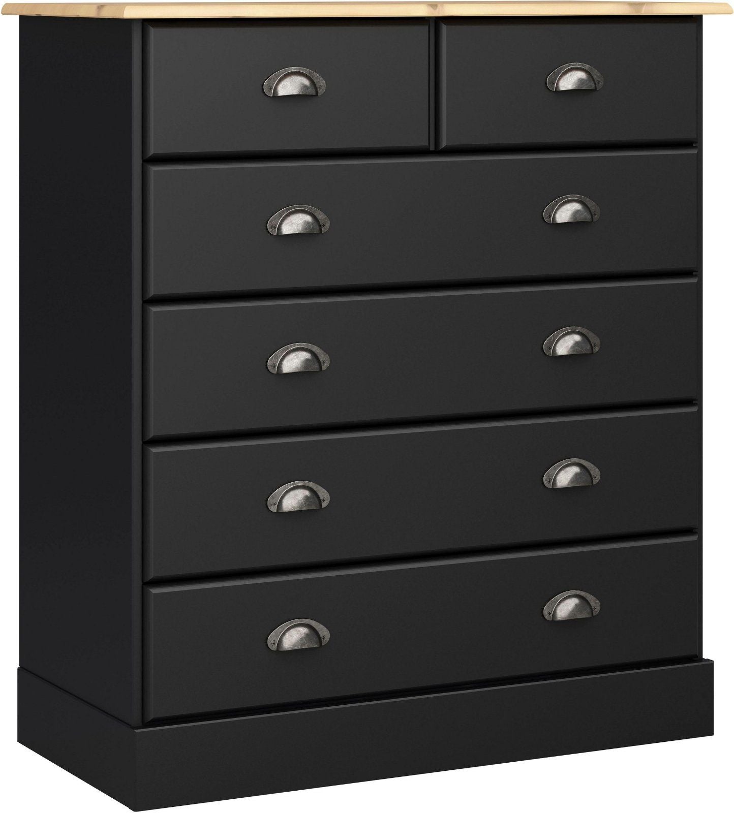 Home affaire Kommode »Nola«, Breite 82 cm in schwarz