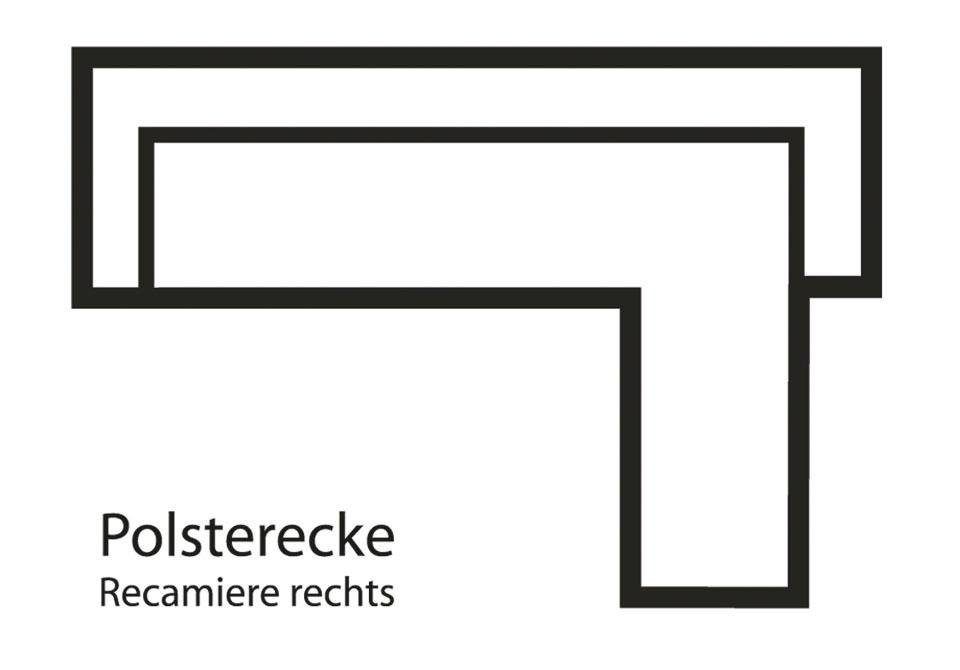 Home&Living Ecksofa »Arles« in Struktur beige mit Hocker