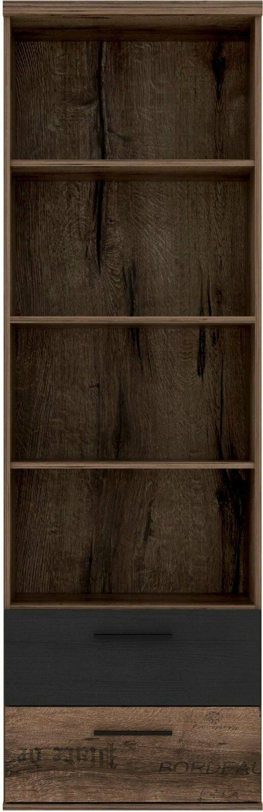 Standregal »Jacky« Schlammeichefarben-Schwarzeichefarben