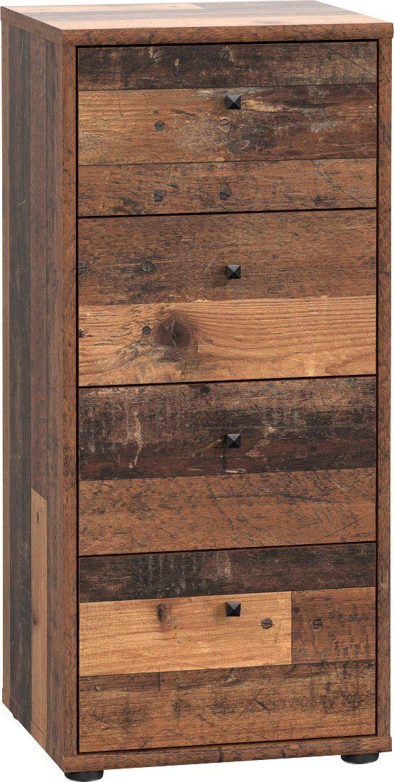 Kommode Tempra, Breite 38,6 cm in old wood vintage