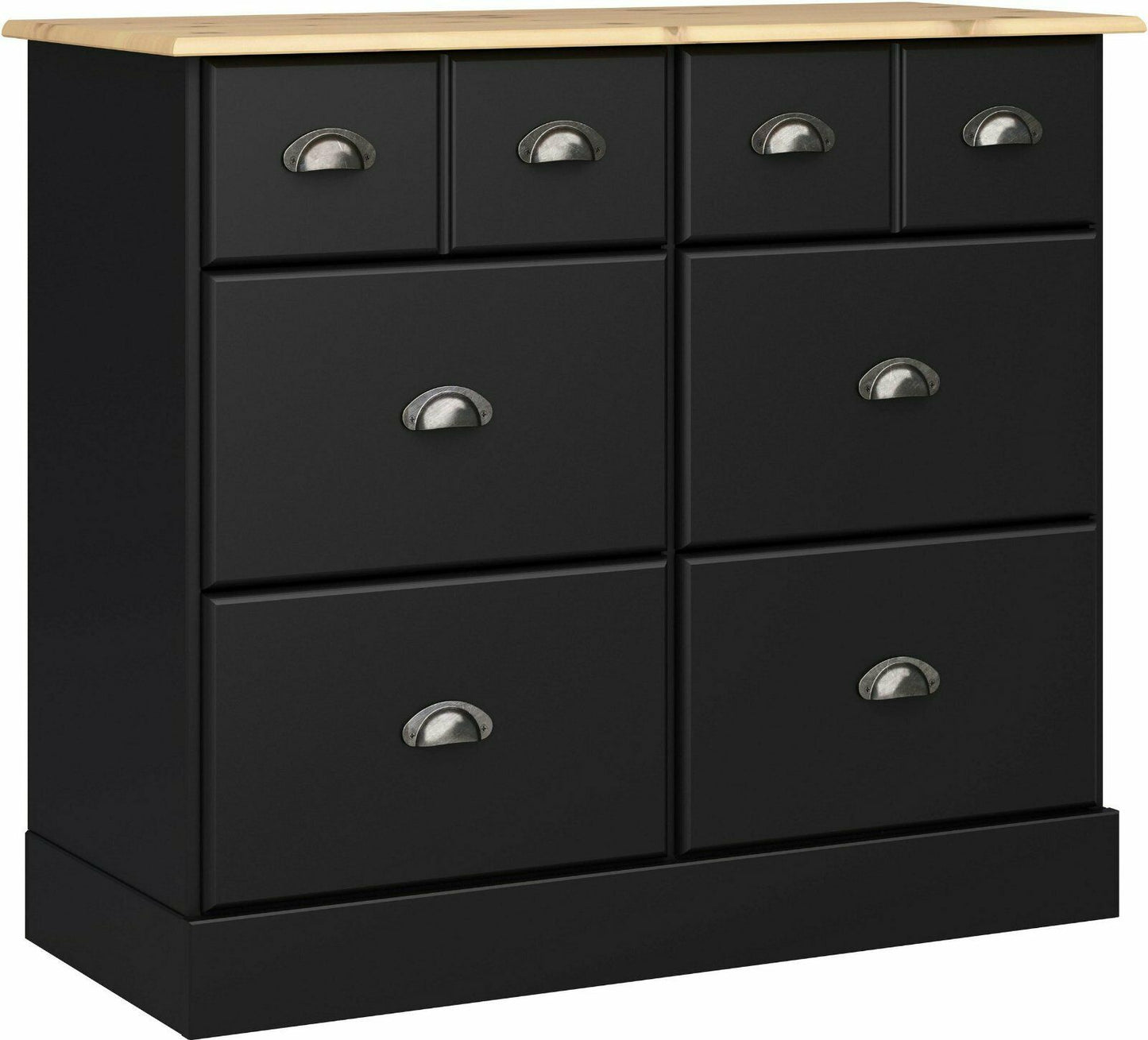 Home affaire Kommode »Nola«, Breite 91 cm in schwarz