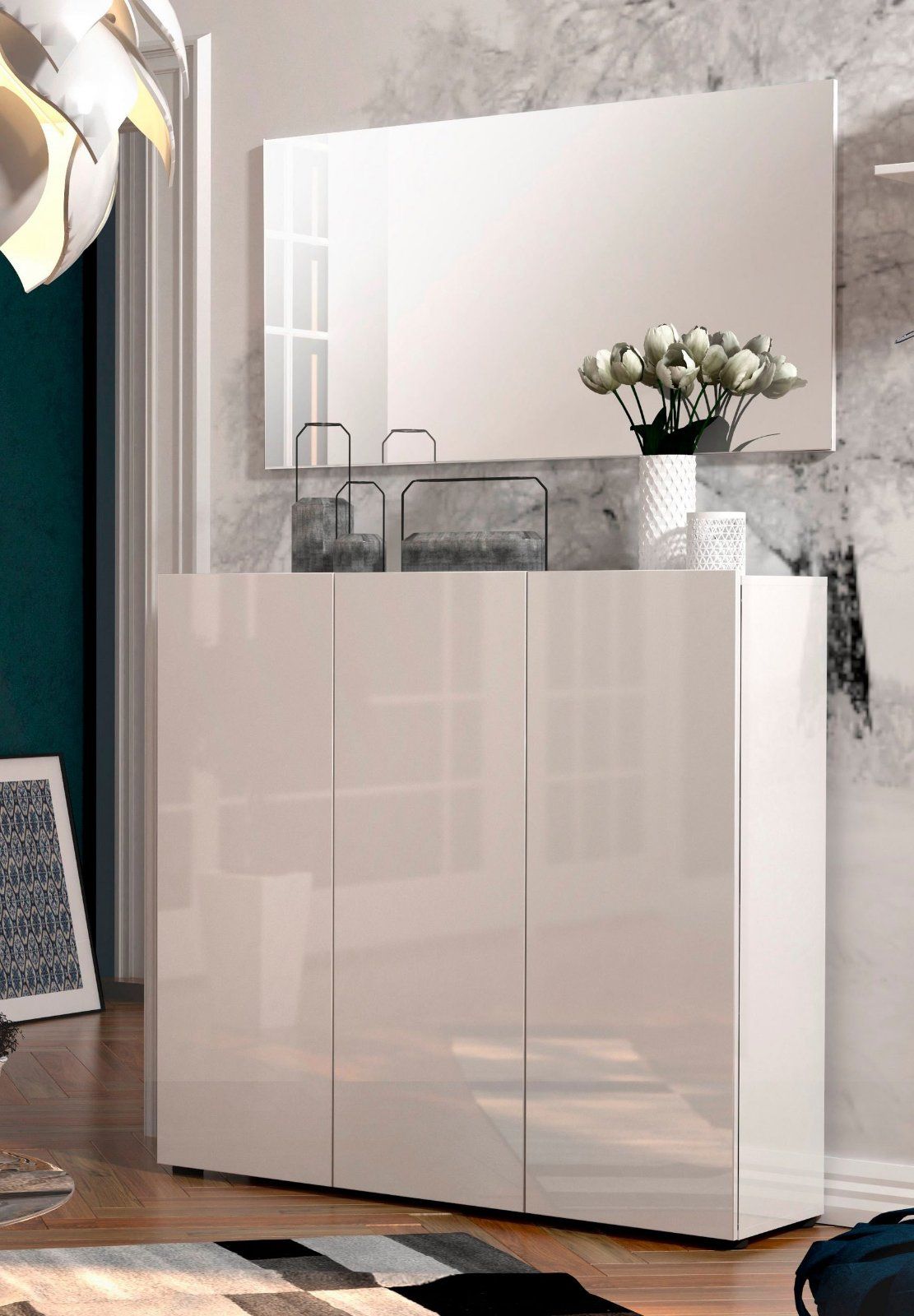 Schuhschrank »Mister« Breite 120 cm Hochglanz Lackiert