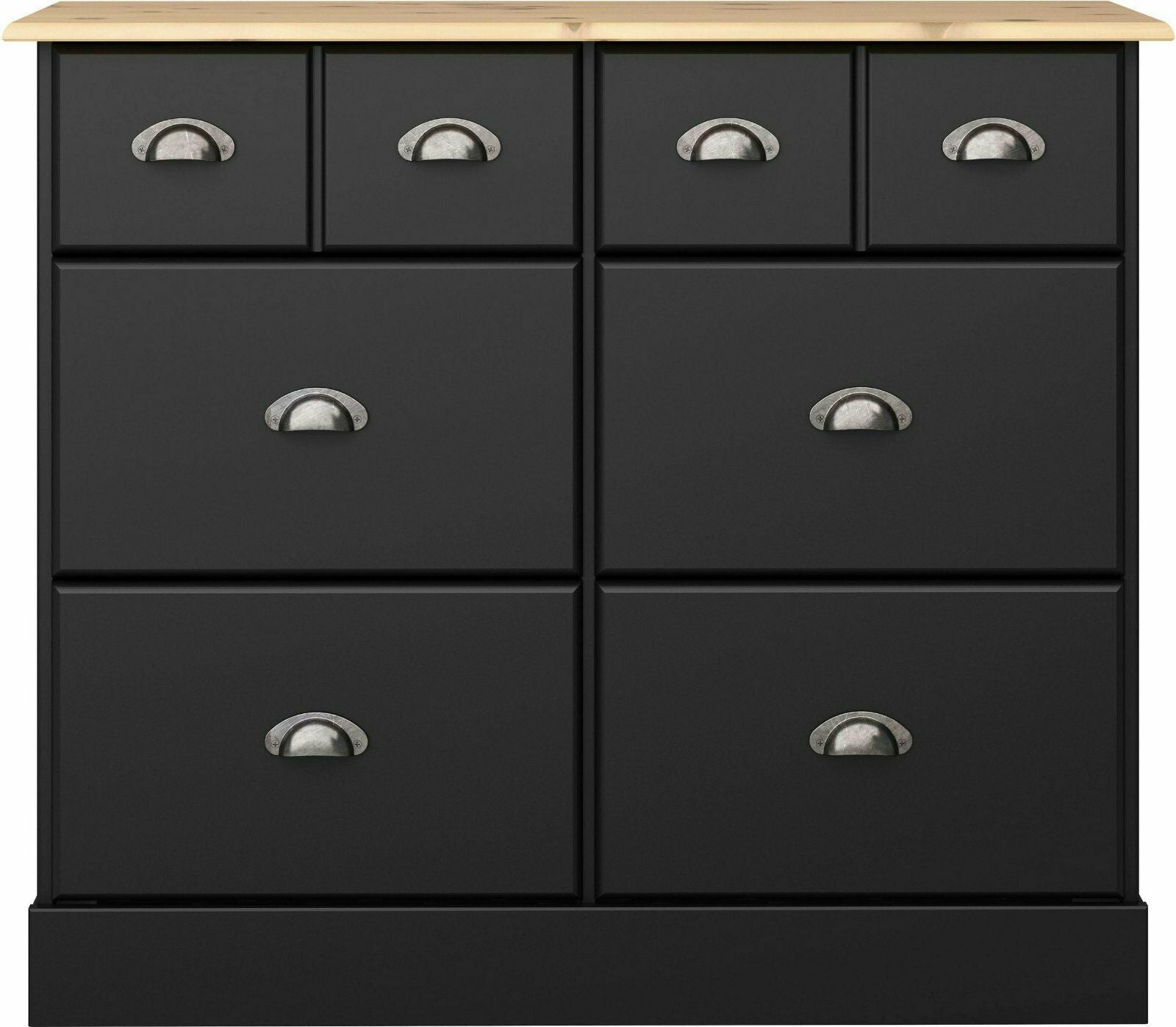 Home affaire Kommode »Nola«, Breite 91 cm in schwarz
